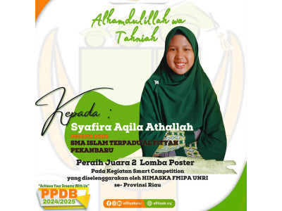 Syafira Aqila Athallah menang juara 2 lomba desain poster