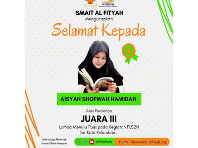 Aisyah Shofwah Hamidah Juara III